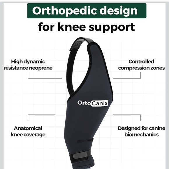 Ortocanis Dog Knee Brace For Hind Leg Support
- Flexible Neoprene Knee Brace - Picture 7 of 9